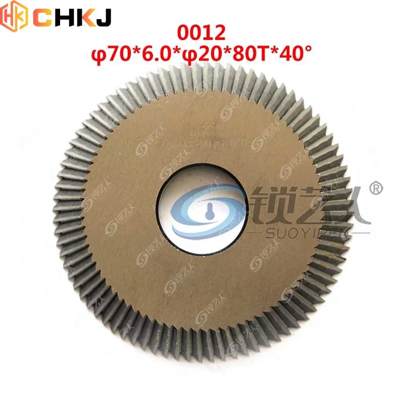 CHKJ 0012 70*6.0*20*80T * 40 ° GL-888 Wenxing 218 288 298 키 커팅 머신 자물쇠 제조공 페이스 밀링 커터